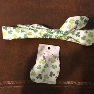 St Patrick’s day headband earring set